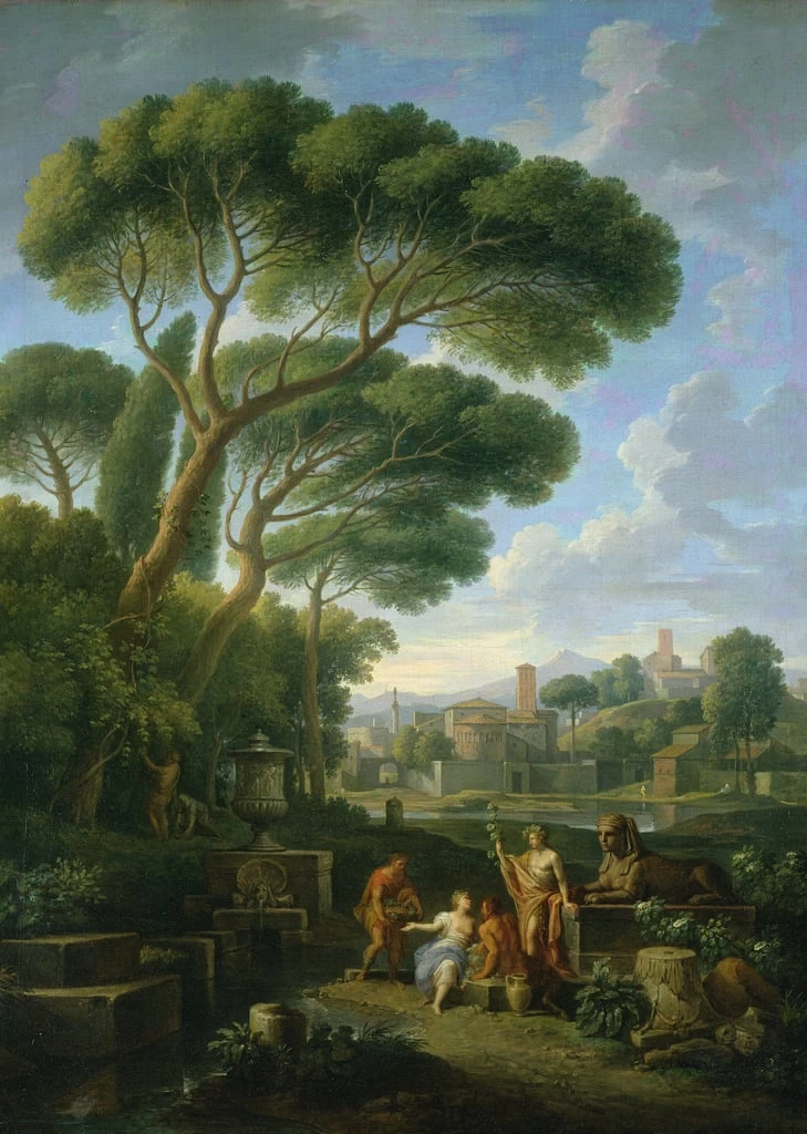 Figure in un paesaggio romano
